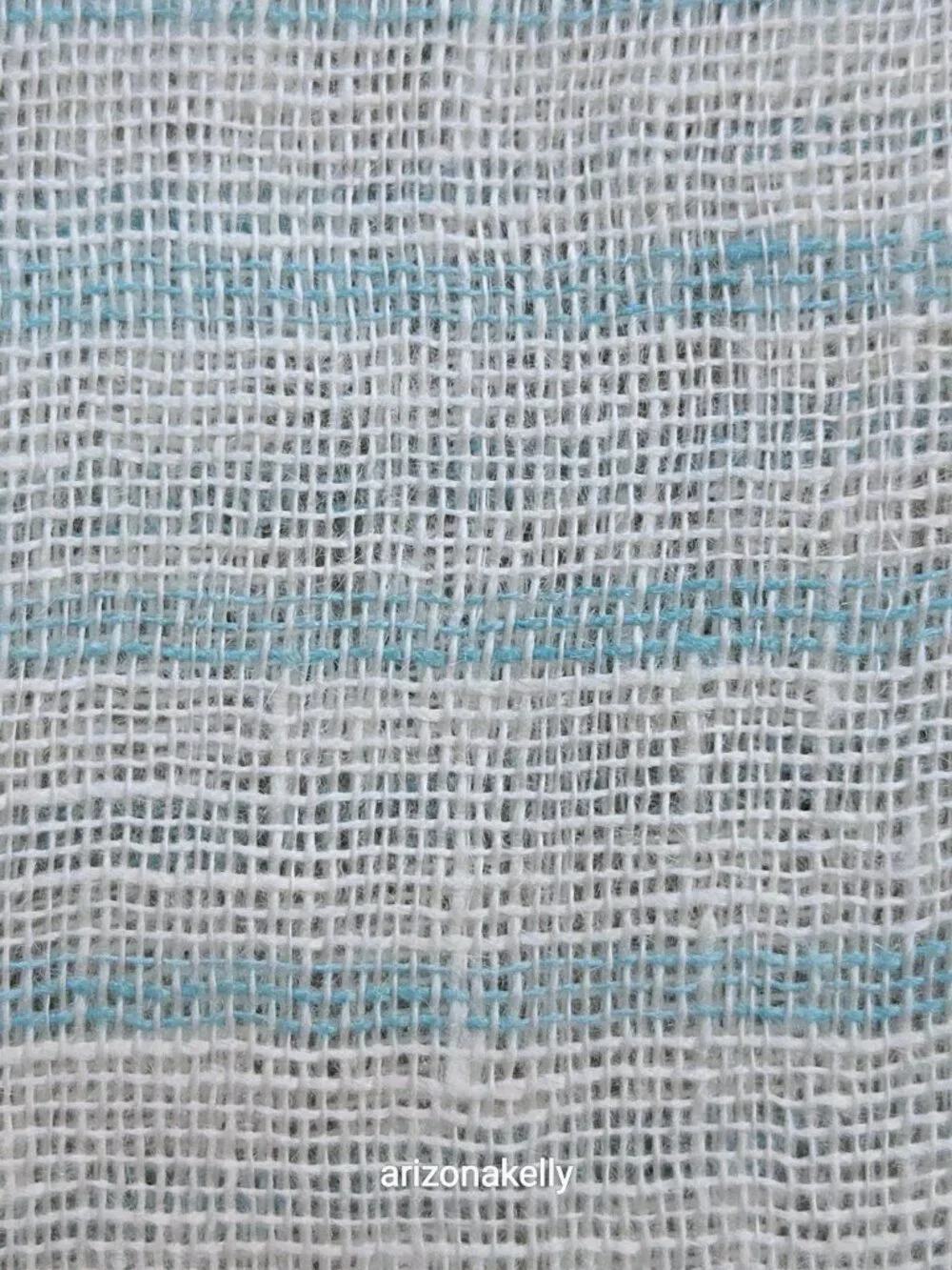 NWT Linen Scarf Blue and White Stripe Le Nuage Italy - Picture 10 of 13